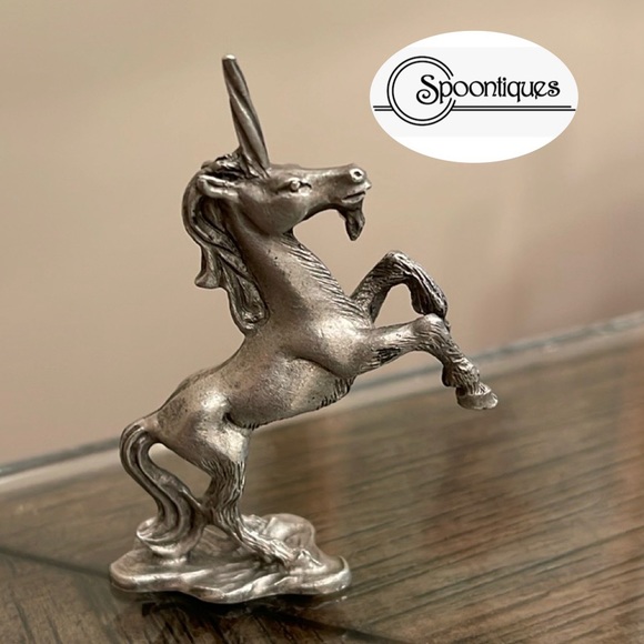 Vintage Spoontiques Unicorn 1981 Pewter Miniature Figure PP524 - Picture 1 of 16